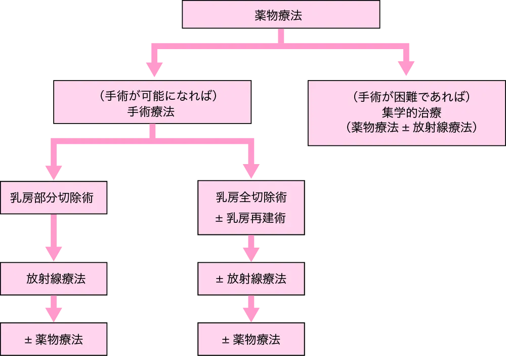 乳がんの治療（ステージ３B～３C:局所進行乳がんの場合）