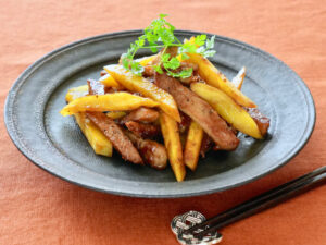 第8回 牛肉とさつま芋のオイスター炒め