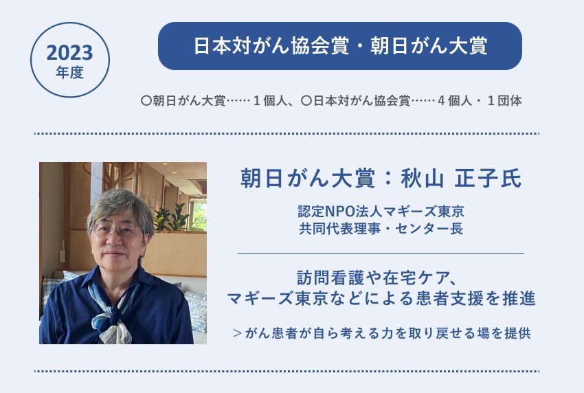 【受賞者決定】日本対がん協会賞・朝日がん大賞