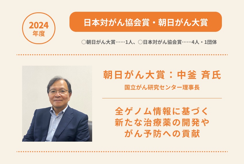 【受賞者決定】日本対がん協会賞・朝日がん大賞