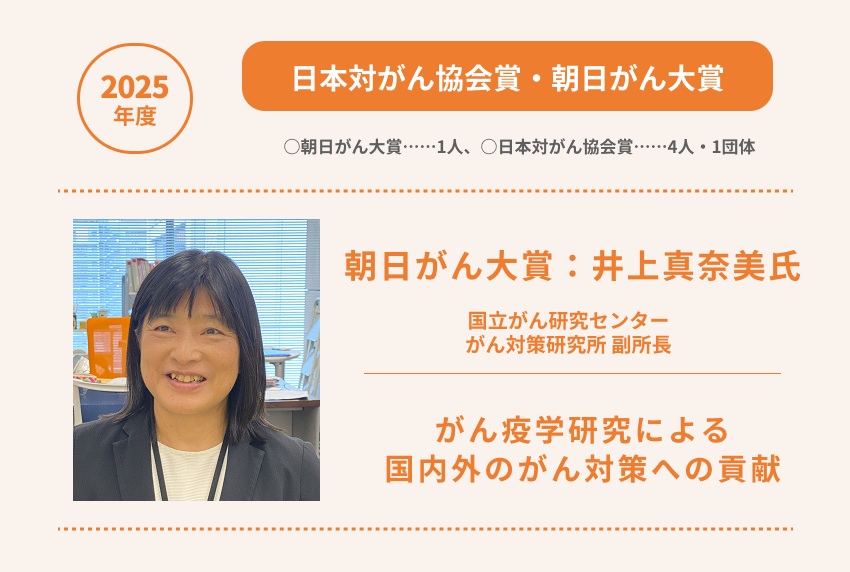【受賞者決定】日本対がん協会賞・朝日がん大賞