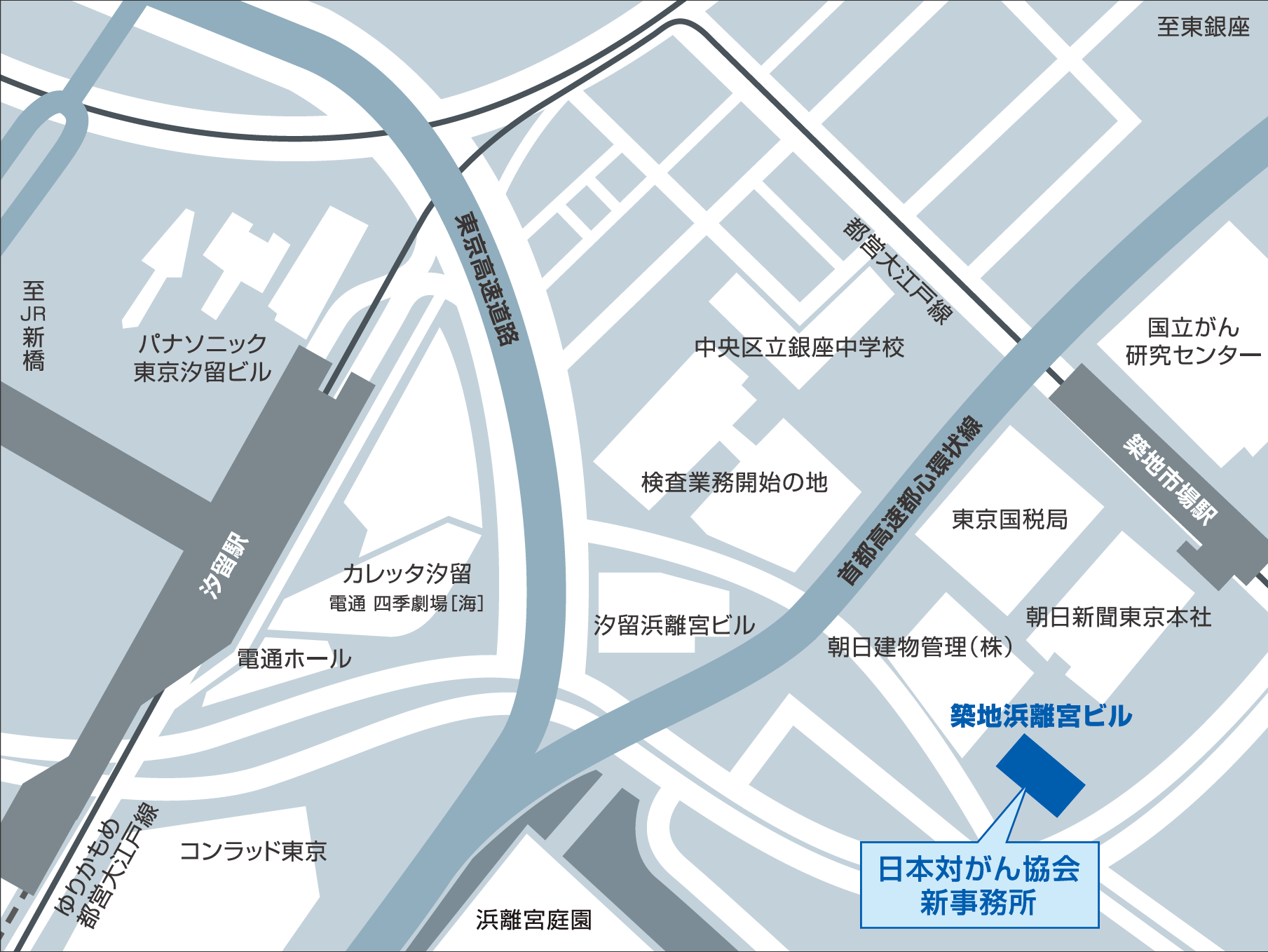 財団法人日本対がん協会案内地図